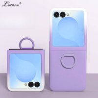 Ring Holder Candy Collision Case Samsung Galaxy Z Flip 7 6 5 Zflip Flip7 Matte Gradient Shockproof Ultra Slim