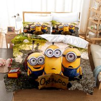 Cute Minion Cartoon Bedding Sets, Gifts For Friends
