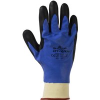 Showa Work gloves white-blue-black polyester/Nylon/Acrylic 28cm long size 8/L 477 by HS4778