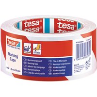 TESA Tape, hazard warning, floor-marking, red/white, 33m x 50mm Tesa® T607600008815