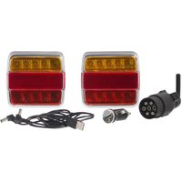 Kramp Wireless light set LED, square, 12V, Li-ion, magnetic, 106x98x7-pin, LA60025