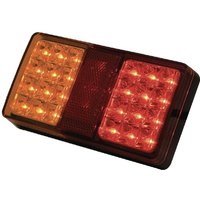 Rear light LED, rectangular, 12/24V, red/orange, bolt on, 150x27x80mm, 24 LED"s LA26002AR4
