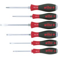 Wiha Softfinish 6 Piece Hex Bolster Slotted and Pozi Screwdriver Set