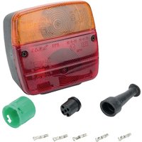 Ajba Rear light LH square, 12V, red/amber, bolt on, 108x103x103mm, Bayonet, LA18006