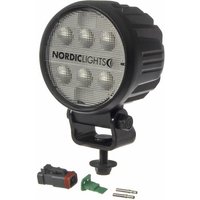 Nordic Lights Work light LED, 16W, 1600lm, round, 12/24V, white, bolt on, 93x93x116.5mm, Deutsch 2-pin, Flood, 6 LED's, Canis GO 410 by 988102B
