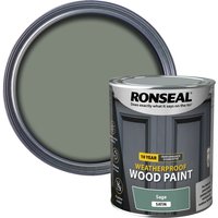 Ronseal 10 Year Weatherproof Wood Paint Sage Satin 750ml 39398