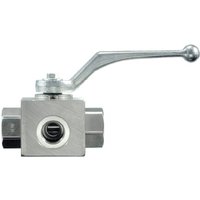 PH Hydraulik Three way ball valve L-bore 3/4" BSP SS BV3B12LSS