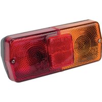 Cobo Rear light rectangular, 12V, red/amber, bolt on, 184x76mm AMP plug, 02430000