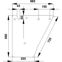Kramp Door glass Lower 205810030650N