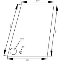 Kramp Door glass upper D6906