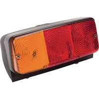 Cobo Rear light LH rectangular, red/amber, bolt on, 160x AMP plug, 02268000