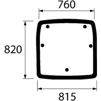 Kramp Roof hatch glass 01064760N