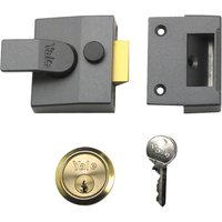 Yale P85 Deadlocking Nightlatch 40mm Backset Dark Metal Grey 6.30085E+11