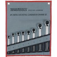 Teng 8 Piece Ratcheting Combination Spanner Set 6508RMM