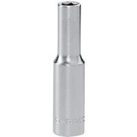 Facom R.5.5LAT 1/4in Drive 6-Point Deep Socket 5.5mm - Chrome Vanadium Satin Finish.