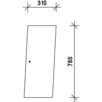 Kramp Door glass upper front D7405