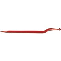 Kverneland Silage tine, cranked: 56mm square section 36x820mm, pointed tip with M20x1.5mm nut, red, KK221175