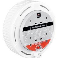Masterplug 4 Socket Thermal Cut Out Cassette Cable Extension Reel 240v