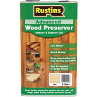 Rustins Advanced Wood Preserver Clear 5 litre AWCL5000