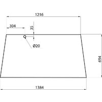 Kramp Rear window upper D4006