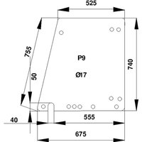 Kramp Door glass upper 247811030102N