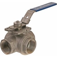 Kramp 3-way ball valve T 1 1/2" stainless steel BV3T112FSS