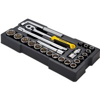 STANLEY 1/2in Drive 12 Point Metric Socket Module 23 Piece STMT1-74726