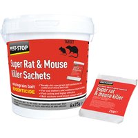 Pest-Stop Super Rat/Mouse Killer Sachet 6 × 25g PSSA05