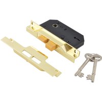 UNION 2242 2 Lever Mortice Rebated Sashlock Brass 65.5mm Y2242-EB-2.50