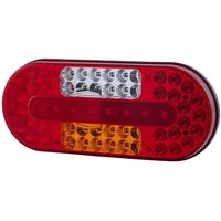 Hella ValueFit Rear light LH LED, rectangular, 10/30V, red/amber/transparent, bolt on, 323x38x134mm, 2VP357017011