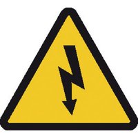 Brady Sticker warning sign voltage 100x100mm WB250222