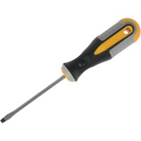 Roughneck Magnetic Flared Slotted Screwdriver 4mm 75mm