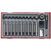 Teng Tools TORX Bit Socket Set, 23 Piece, 1/2in Drive TC23
