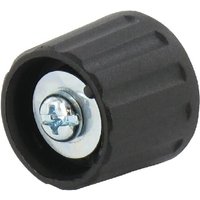 Turning knob diameter 21mm, shaft 6mm, black KNOP210