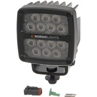Nordic Lights Work light LED, 50W, 7000lm, square, 12/24V, white, bolt on, Deutsch 2-pin, Wide flood asymmetric, 14 LED's, Scorpius PRO 445 by 984703B