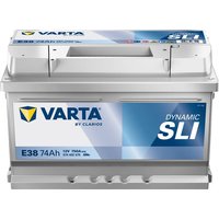 VARTA Battery 12V 74Ah 750A E38 VARTA Dynamic SLI 574402075