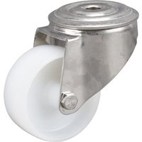 Tente Caster wheel swivel, polyamide wheel: diameter 80x34mm, stainless steel single bolt hole Load: 150kg, 8470UOO080P3013