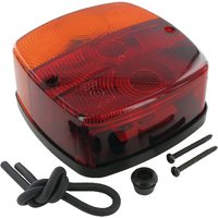 Geka Rear light square, 12V, red/amber, bolt on, Flat plug, BBS1235