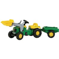 Rolly Toys Pedal tractor with front-loader and trailer, John Deere, from age 2.5, rollyKid by R02311