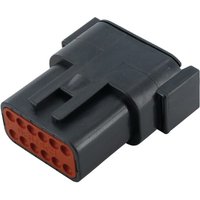 TE Connectivity DEUTSCH Plug housing female, black, 12 poles Series DTM (1x), Deutsch DSDTM0412PB