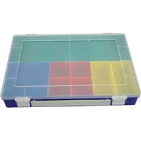 Hünersdorff Assortment box 335x225x55mm, blue polypropylene, 9 compartments, WE6006