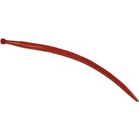SHW Loader tine, curved, square section 36x680mm, pointed tip with M20x1.5mm nut, red, FT42