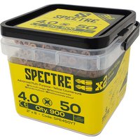 Spectre PZ Compatible Wood Screw CSK ZYP 4.0 x 50mm SPE450YT
