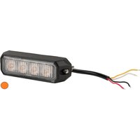 Kramp Warning light LED, 12W, 12-24V, amber, bolt on, 96x28x19mm, 4 LED's, LA20013