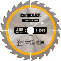 DEWALT Cordless Construction Trim Saw Blade 165 x 20mm 24T DT1949-QZ