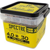 ForgeFix Spectre PZ Wood Screw CSK 4.0 x 30mm SPE430YT