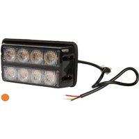 Kramp Warning light LED, 24W, 12-24V, amber, bolt on, 132x66x30mm, 8 LED's, LA20012