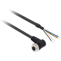 Telemecanique Connector with cable, M12, 4P, 2mt XZCP1241L2