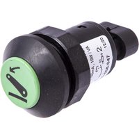 Pneutron Push switch, Linkage lower, round, green 11911014PN