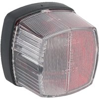 Geka Marker light square, 12V, red/white, bolt on, Flat plug, SP621